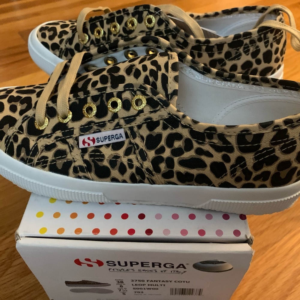 Leopard Print Canvas Sneakers